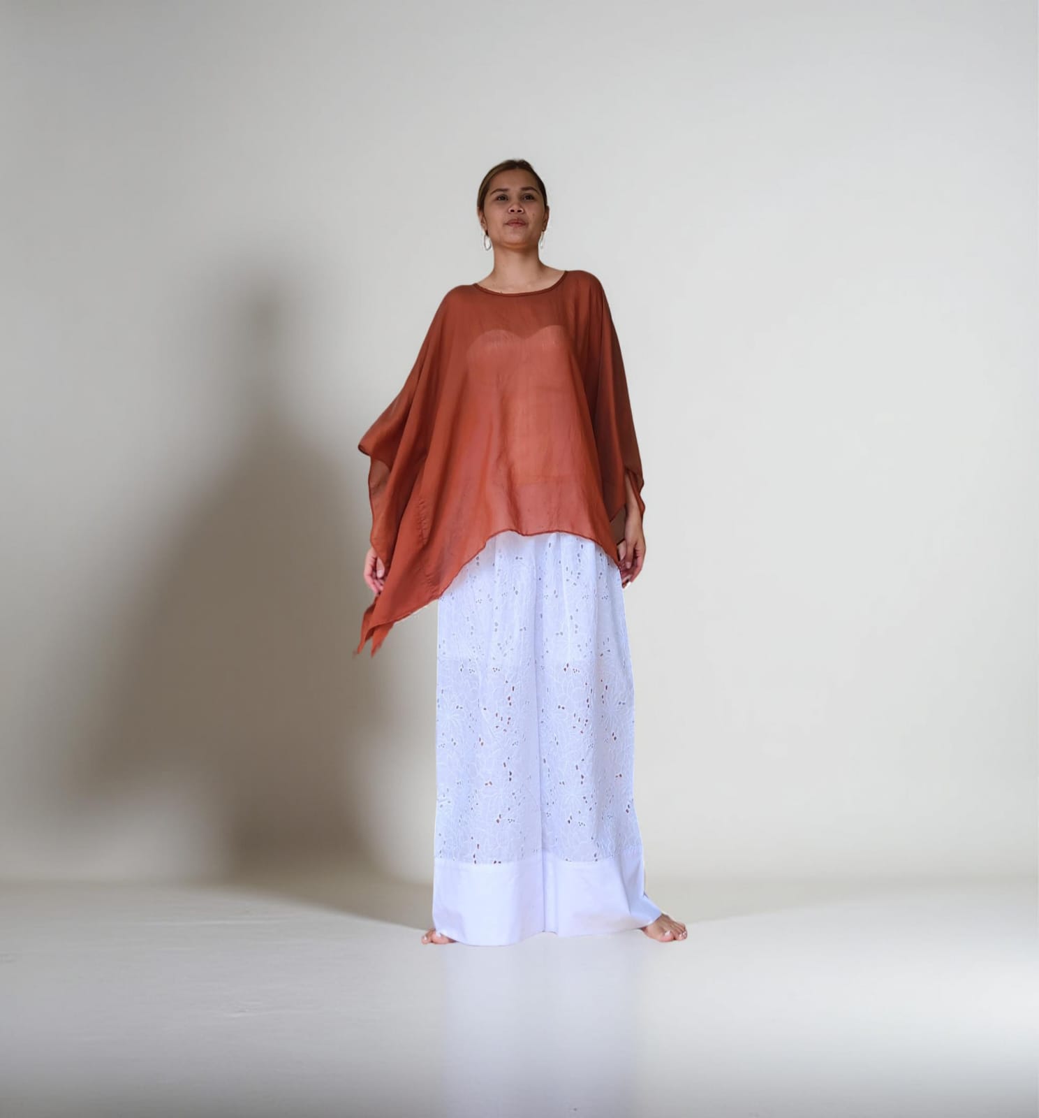 "Flamboyan" Blouse Brick Red