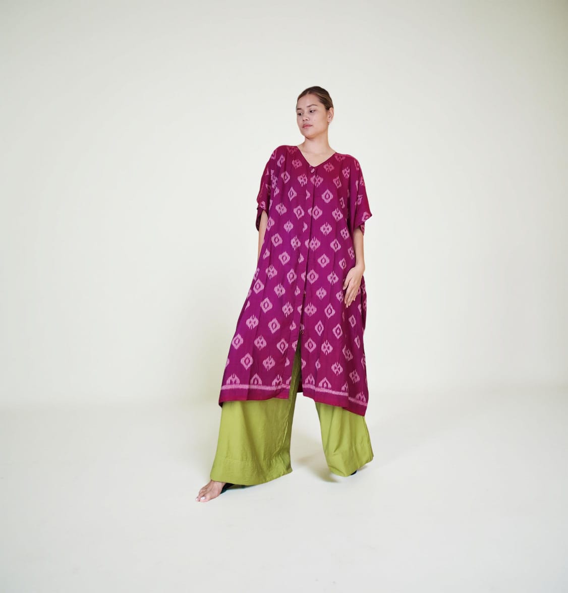 "Gumitir" Khaftan Midi Purple